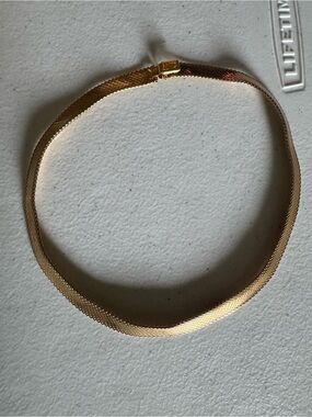 Monet Gold-Tone Mesh Choker Necklace